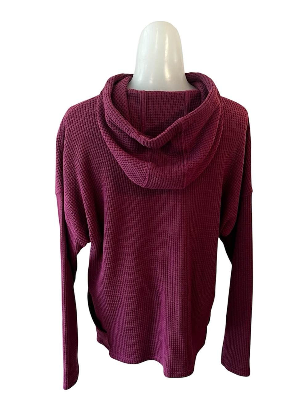Carhartt Relaxed Fit Heavyweight Waffle Knit Hoodie in Berry size L - Picture 3 of 8